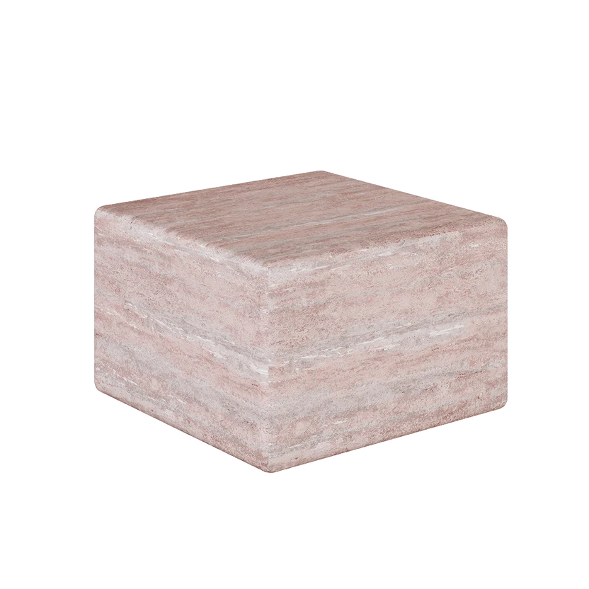 Cerazo Travertine Coffee Table, Red