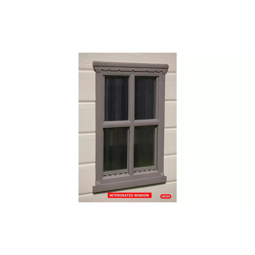 Keter 4×6 Factor Heavy Duty Plastic Garden Shed – Beige