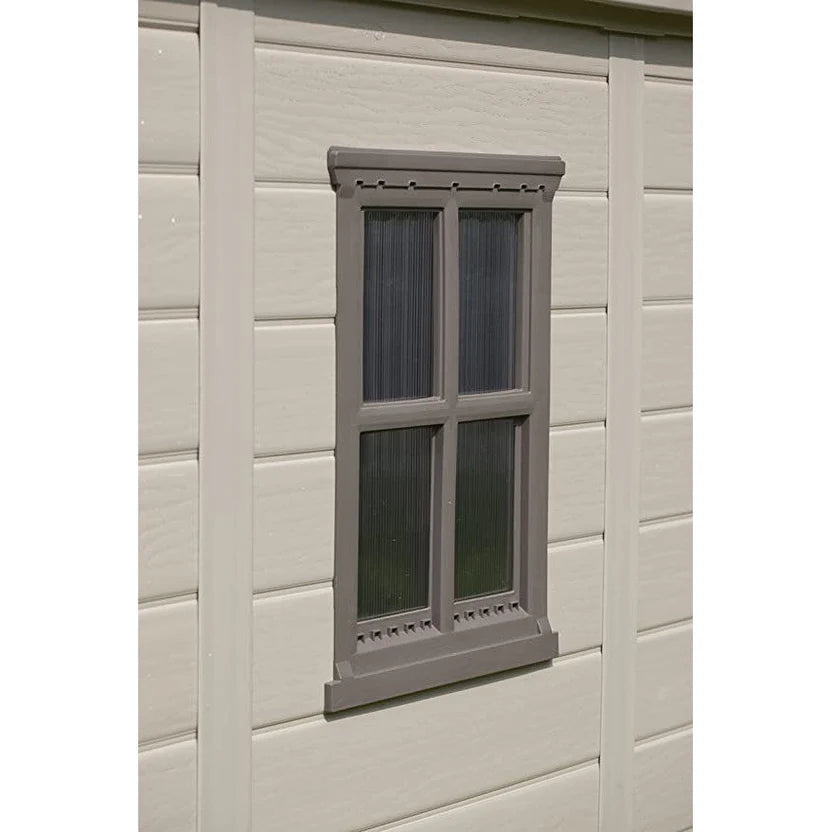 Keter 4×6 Factor Heavy Duty Plastic Garden Shed – Beige