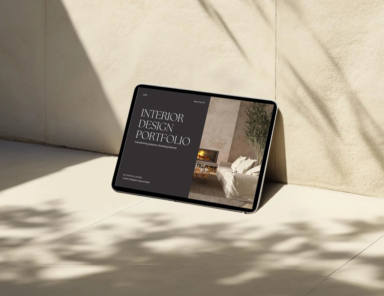 Portfolio Template for Interior Designer | Canva Template For Interior Design Presentation | Brouchure with minimal, modern and clean design
