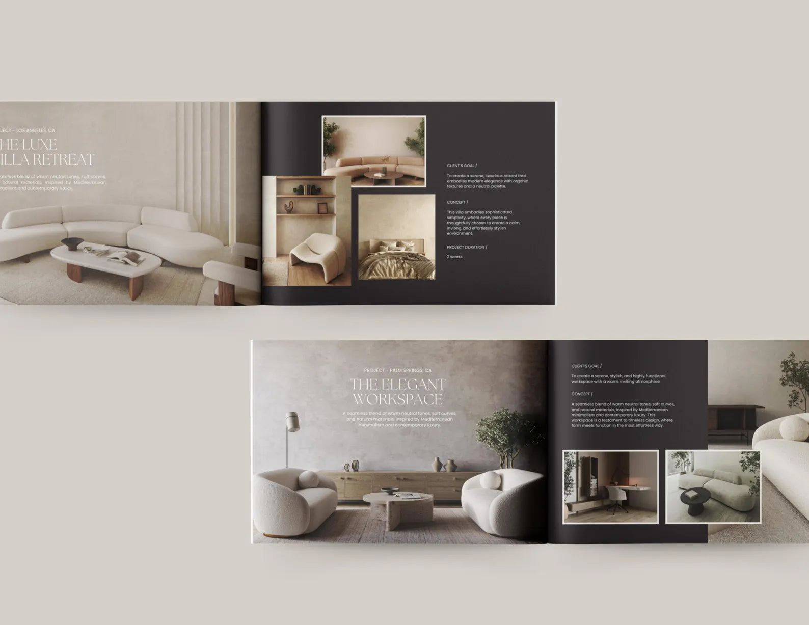 Portfolio Template for Interior Designer | Canva Template For Interior Design Presentation | Brouchure with minimal, modern and clean design