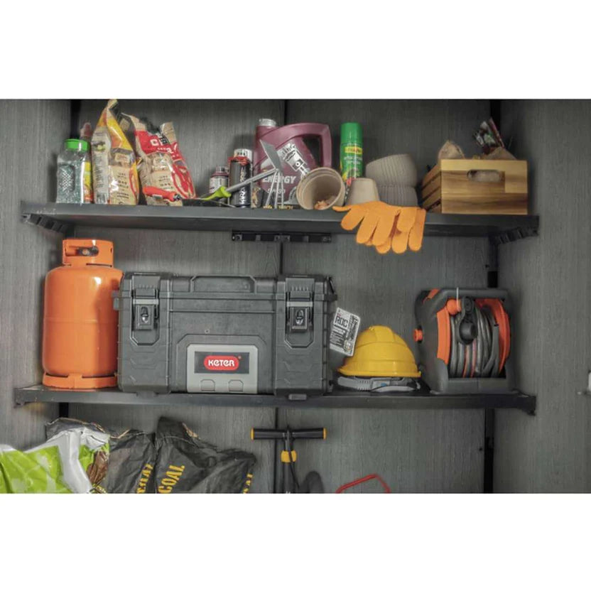 Keter 4×2 Cortina Alto Heavy Duty Vertical Plastic Garden Shed with Shelves