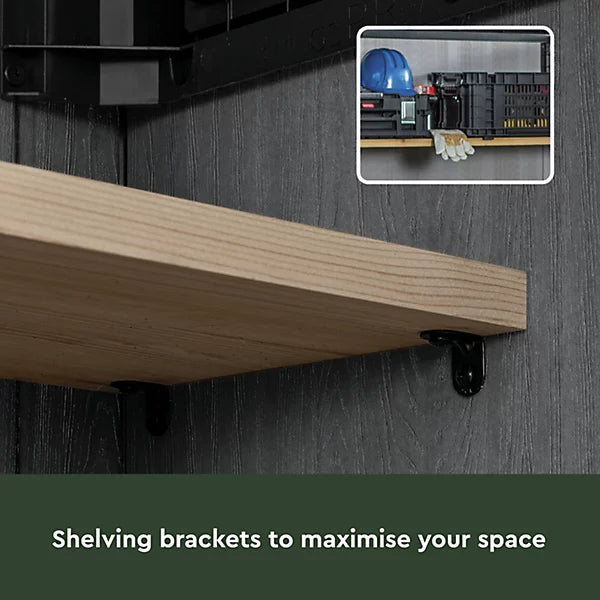 Keter Signature Decocoat Walnut 2020L Pent Garden storage 6×3 ft (H)1325mm (W)1905mm